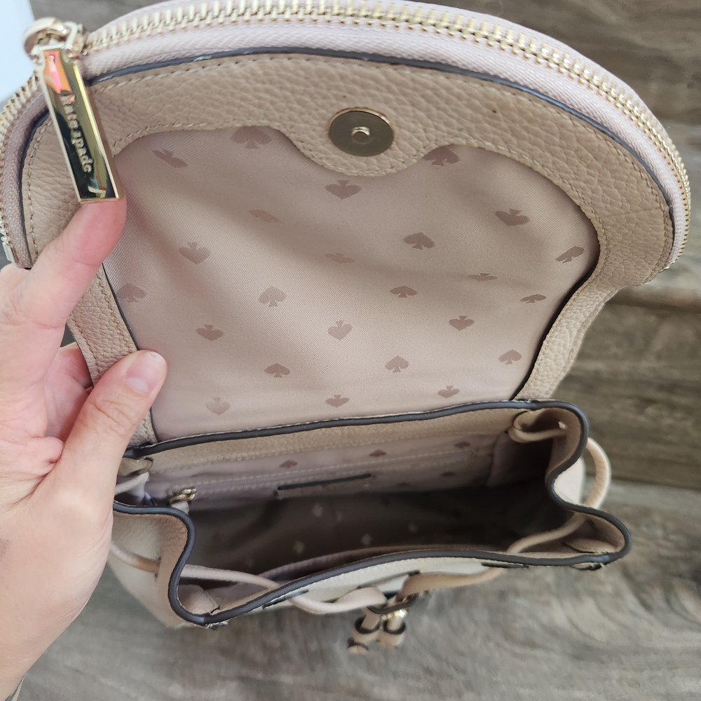 Kate Spade Beige and Cream Leather Backpack - Picture 3 of 5